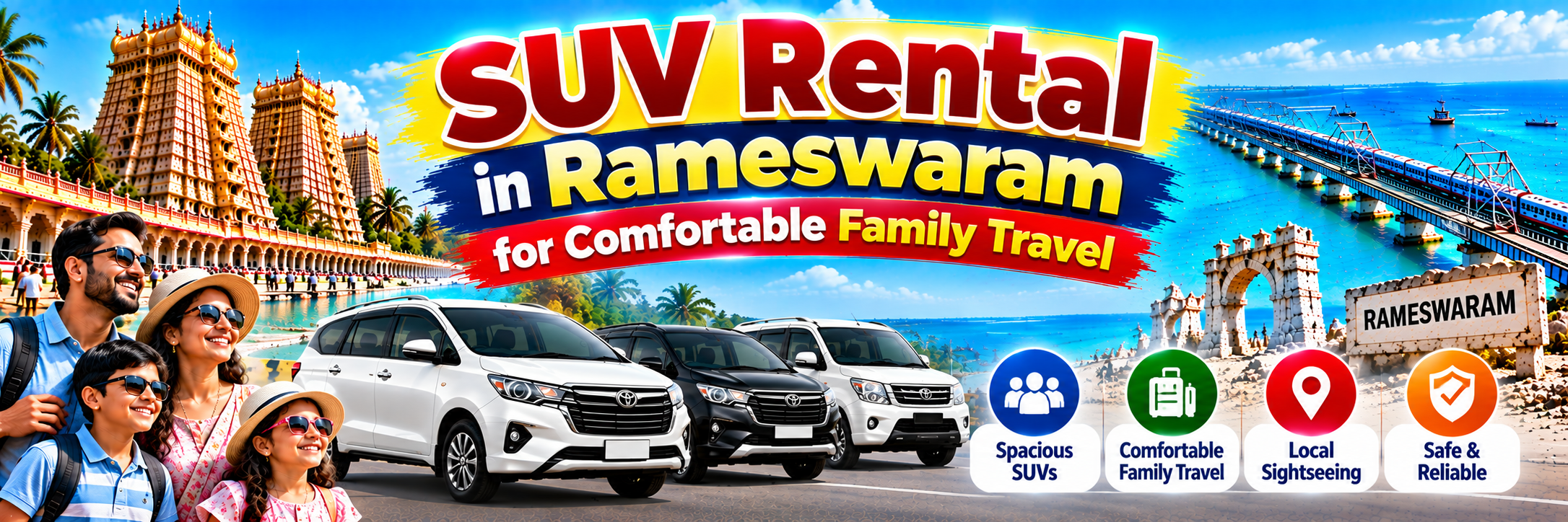 SUV Rental in Rameswaram for Comfortable Family Travel