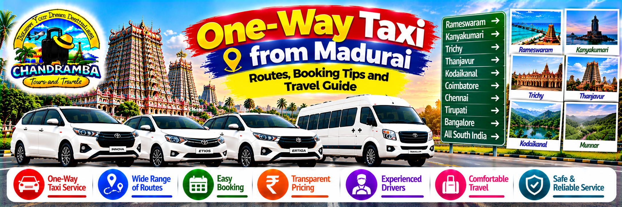 One-Way Taxi from Madurai: Routes, Booking Tips and Travel Guide