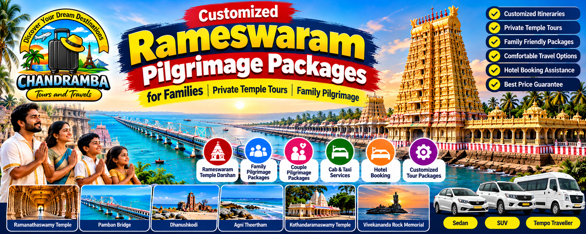 Customized Rameswaram Pilgrimage Packages for Families