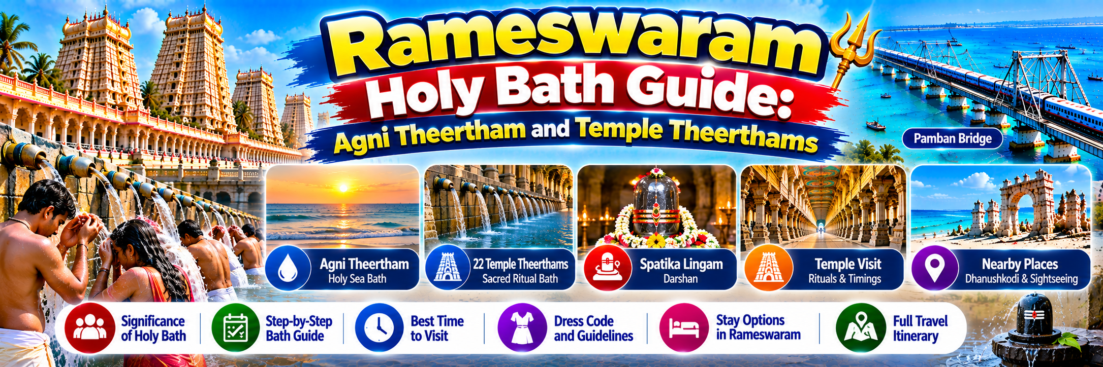 Rameswaram Holy Bath Guide: Agni Theertham and Temple Theerthams