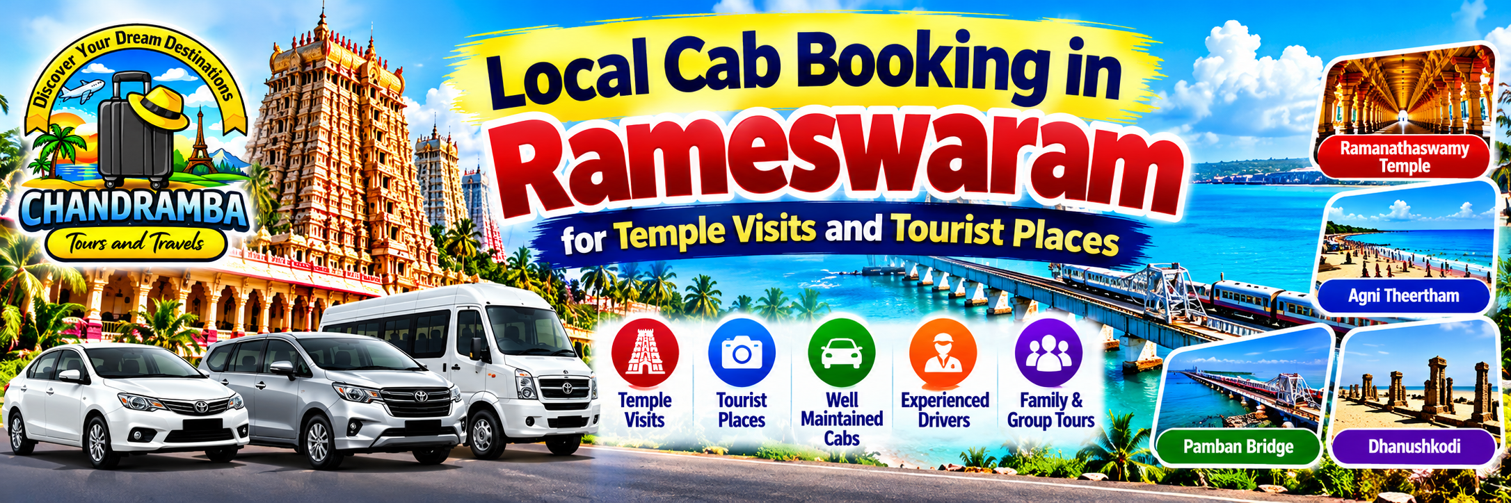Local Cab Booking in Rameswaram for Temple Visits and Tourist Places