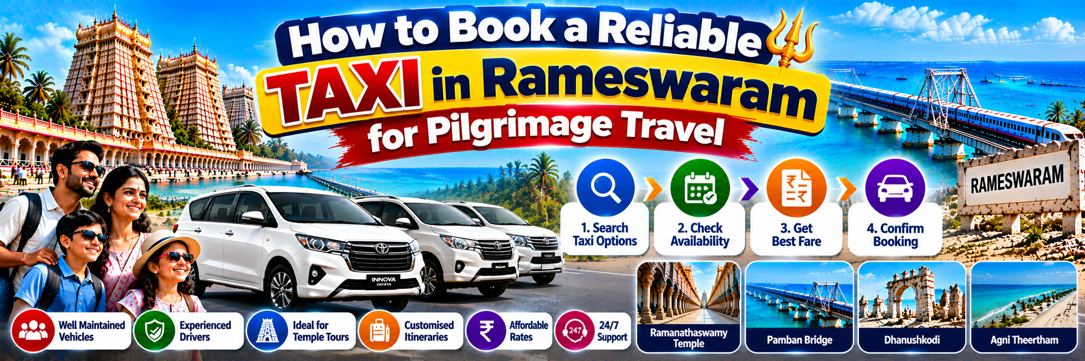 How to Book a Reliable Taxi in Rameswaram for Pilgrimage Travel