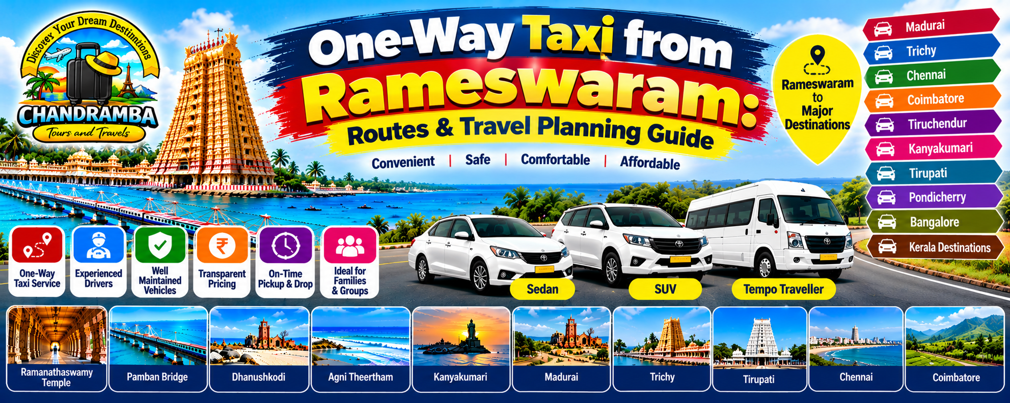 One-Way Taxi from Rameswaram: Routes & Travel Planning Guide