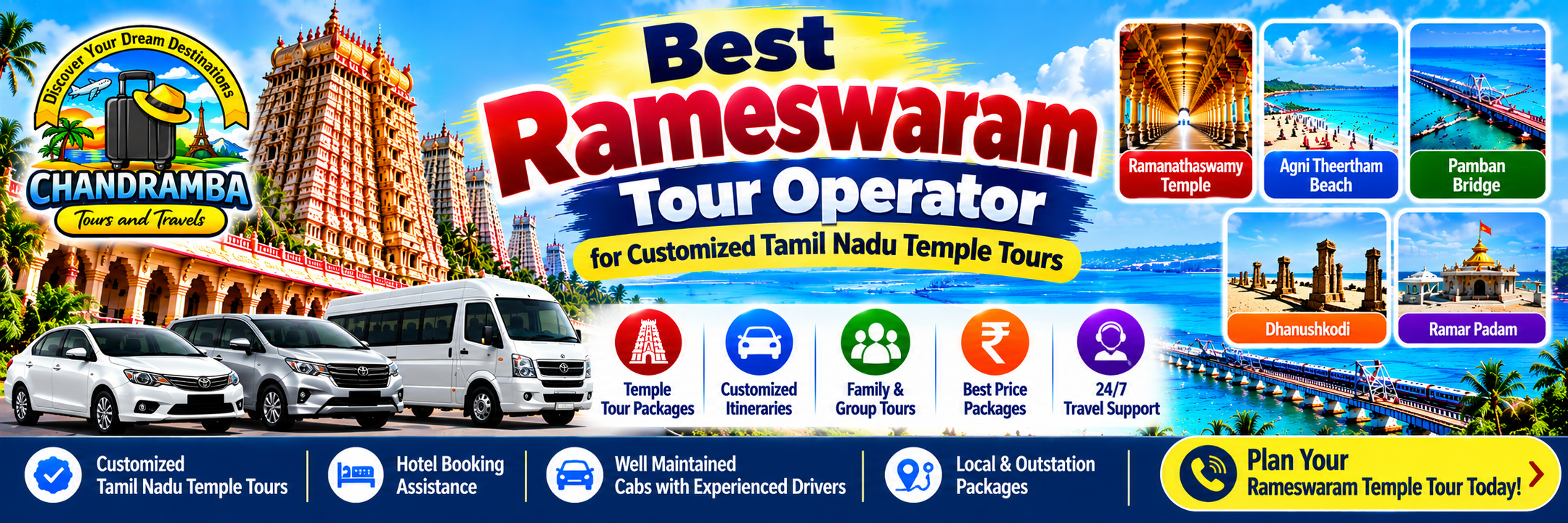 Best Rameswaram Tour Operator for Customized Tamil Nadu Temple Tours