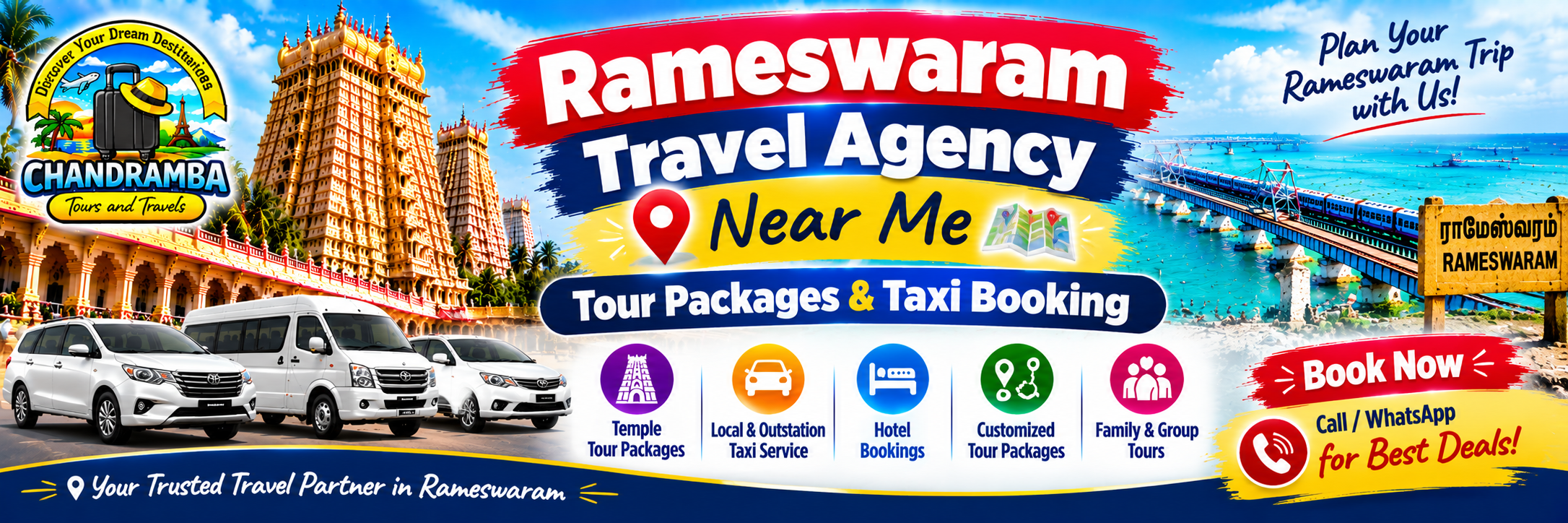 Rameswaram Travel Agency Near Me: Tour Packages & Taxi Booking