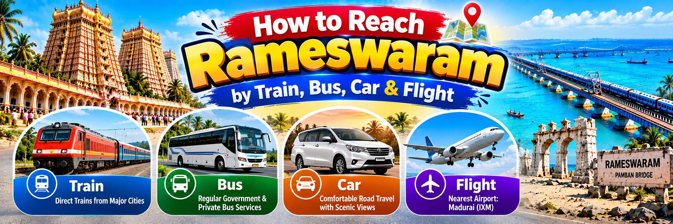How to Reach Rameswaram by Train, Bus, Car & Flight