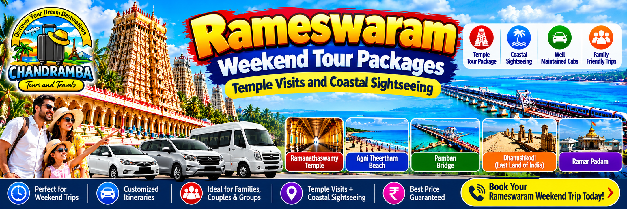 Rameswaram Weekend Tour Packages: Temple Visits and Coastal Sightseeing