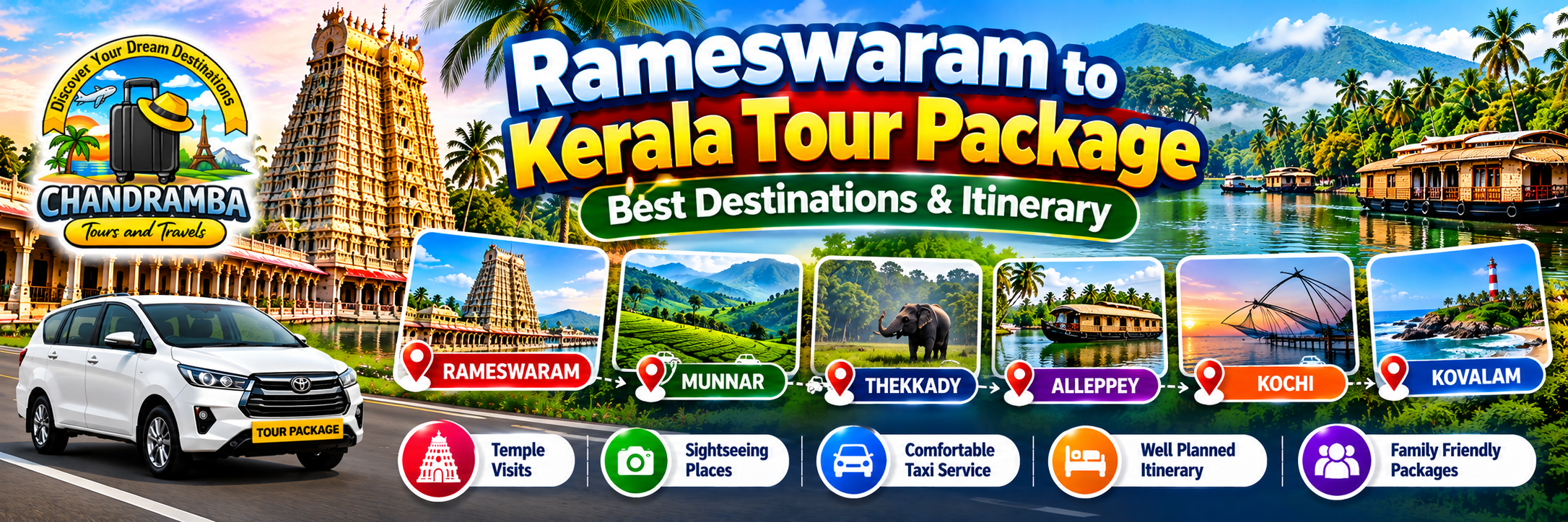 Rameswaram to Kerala Tour Package: Best Destinations & Itinerary