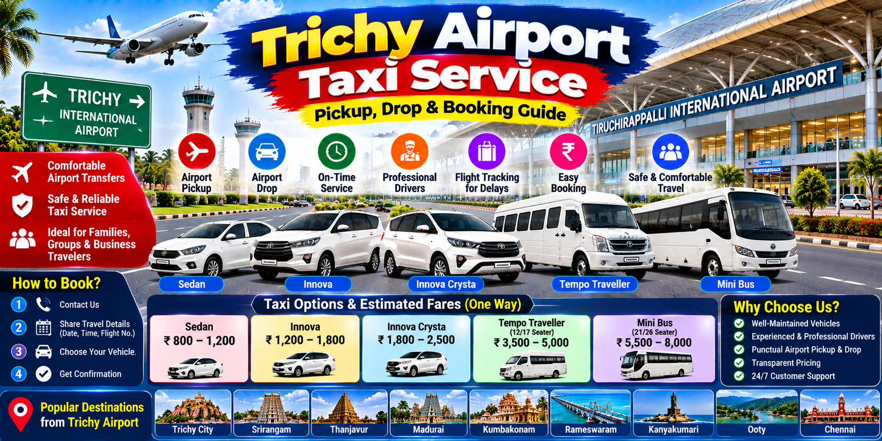 Trichy Airport Taxi Service: Pickup, Drop & Booking Guide