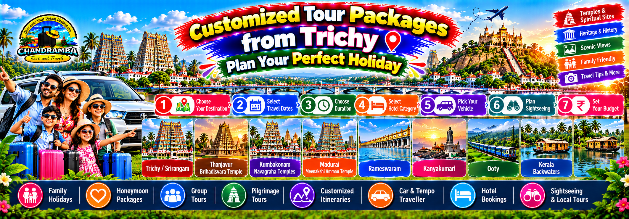Customized Tour Packages from Trichy – Plan Your Perfect Holiday
