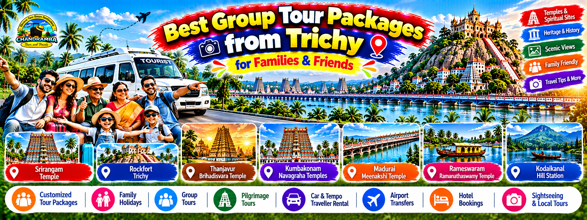 Best Group Tour Packages from Trichy for Families & Friends