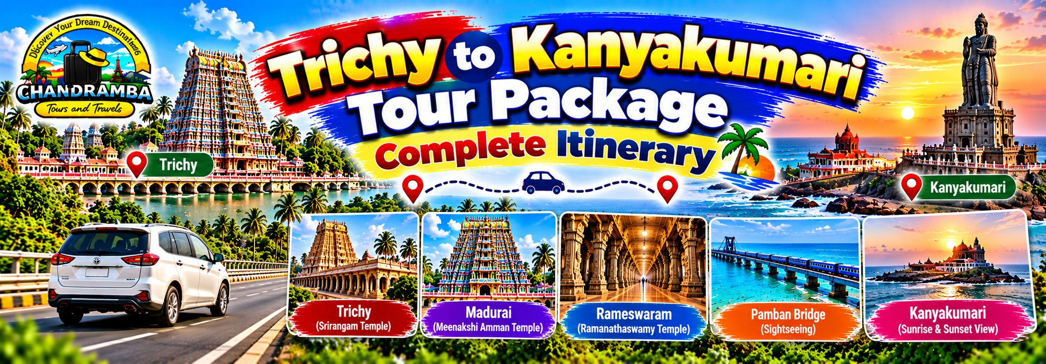 Trichy to Kanyakumari Tour Package Complete Itinerary