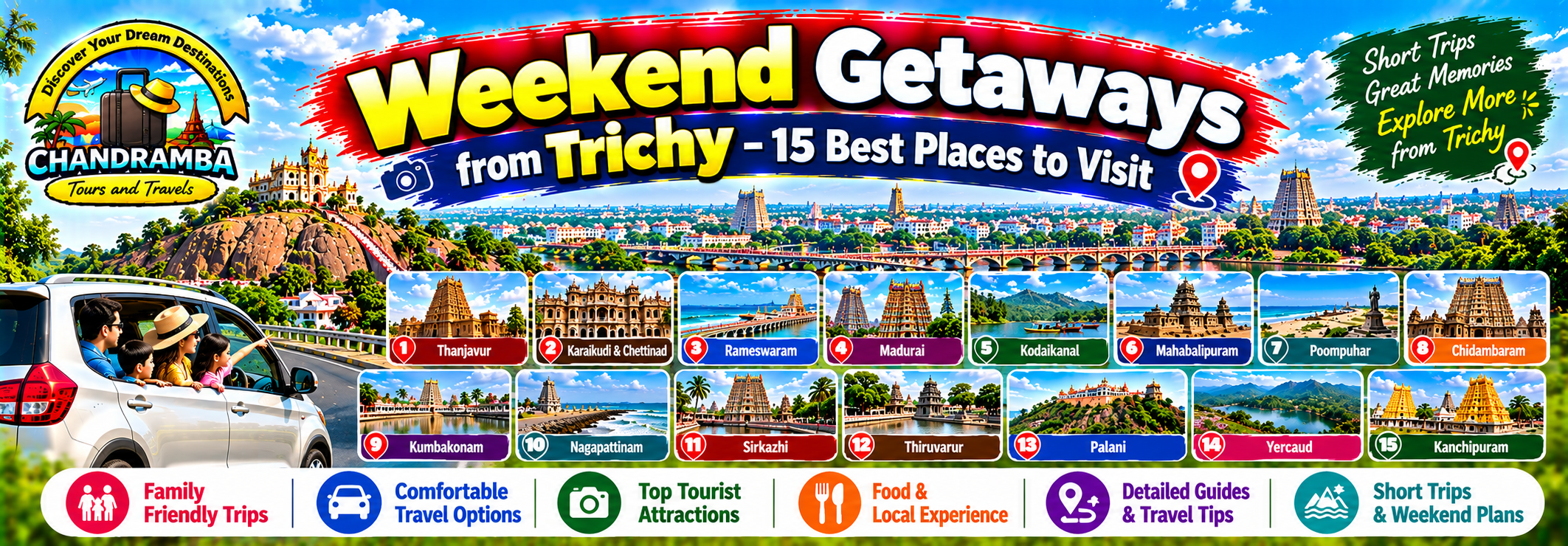 Weekend Getaways from Trichy – 15 Best Places to Visit